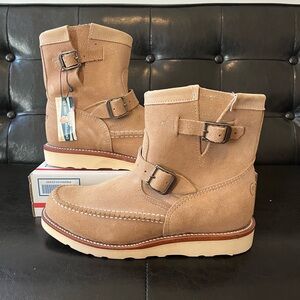 Chippewa Highlander Moc Toe Engineer Khaki Suede